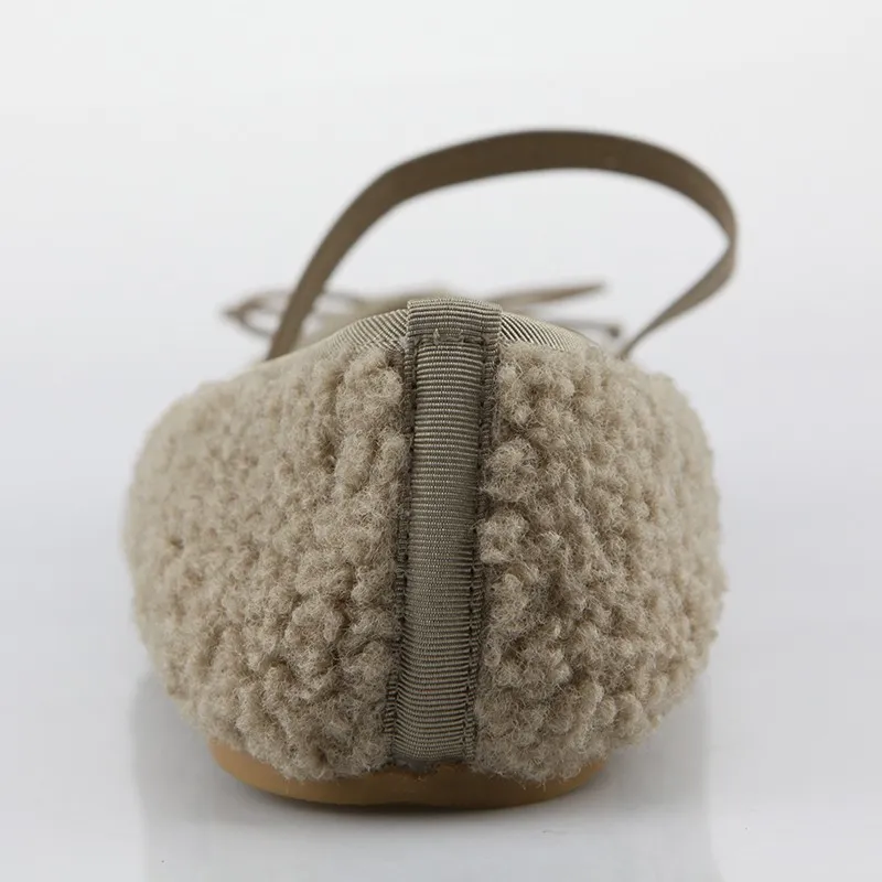 Faux Shearling Ballet Flats